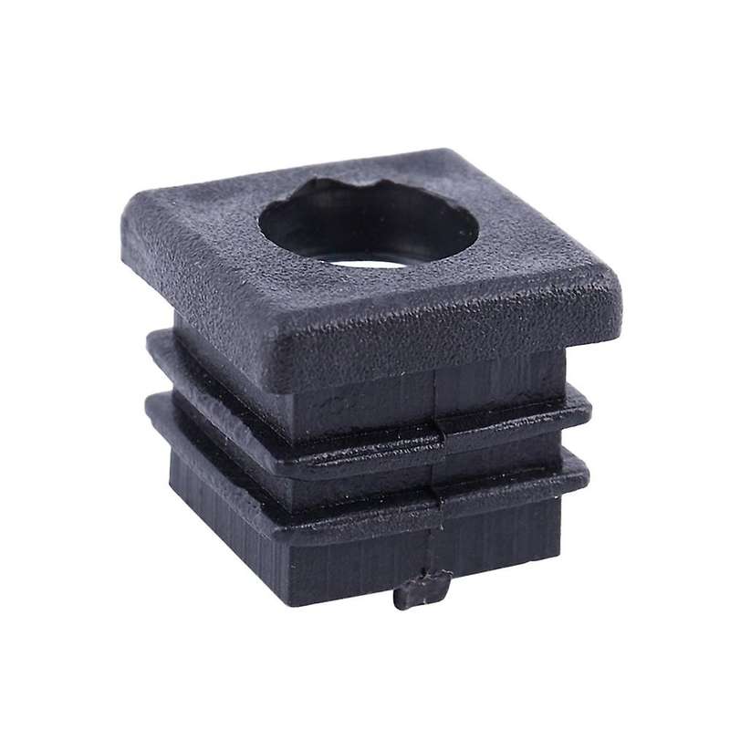 Square Tubing Pipe End Caps Insert Plugs M8 Thread 20x20mm Black