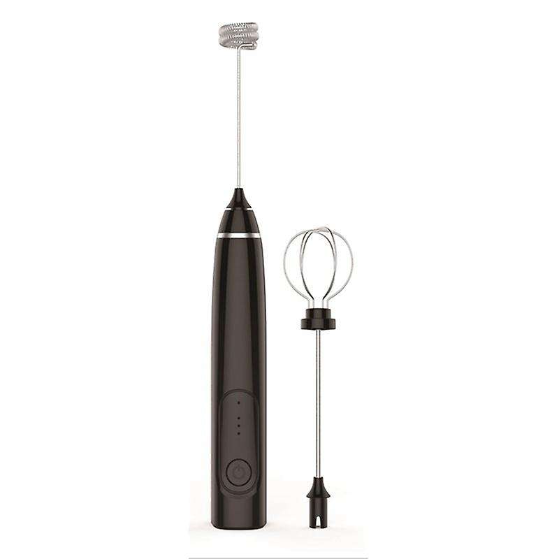 Household Electric Whisk Usb Mixer Egg Beater Milk Frother Black