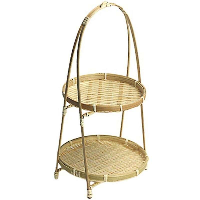 Baskets Tier Rack Fruit Bread Food Storage Kitchen Decorate Two Tiers