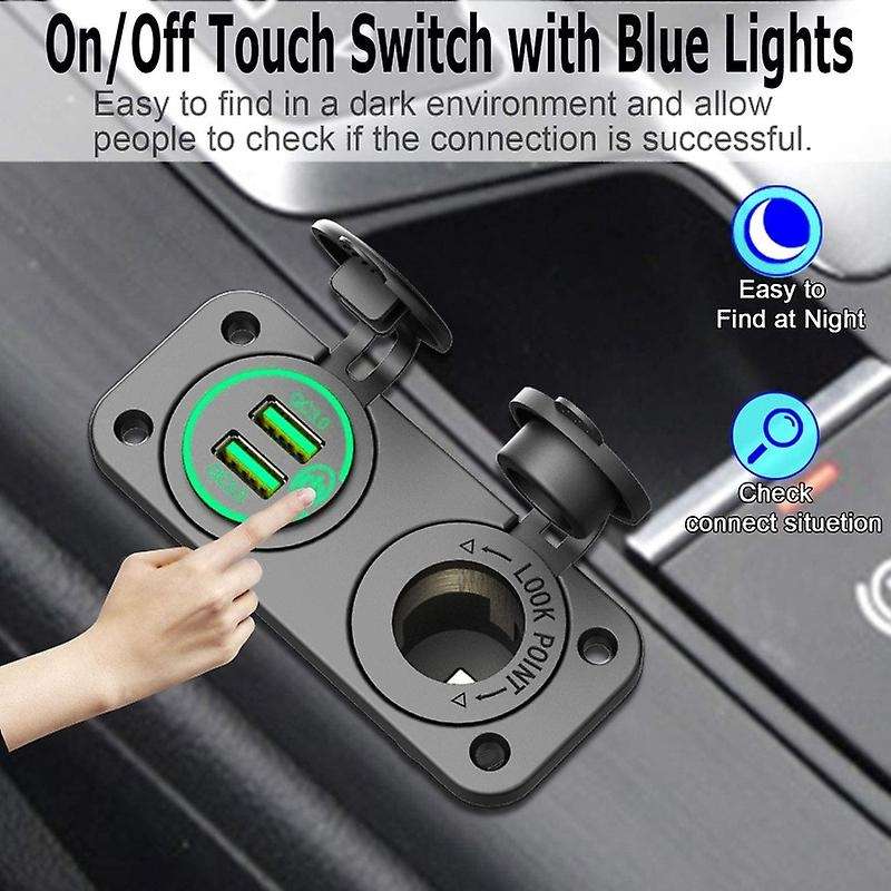 Qc 3.0 Dual Usb Car Charger C-igarette Lighter Socket 12v Charger