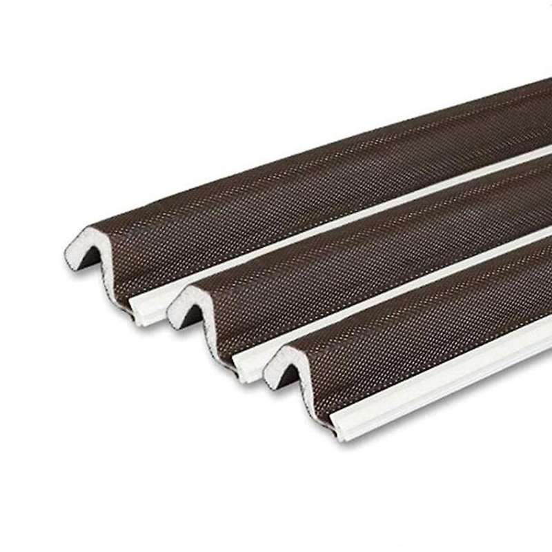 3pcs 78.7 Inch  Door Weatherstrip for Various Doors with Slot,brown