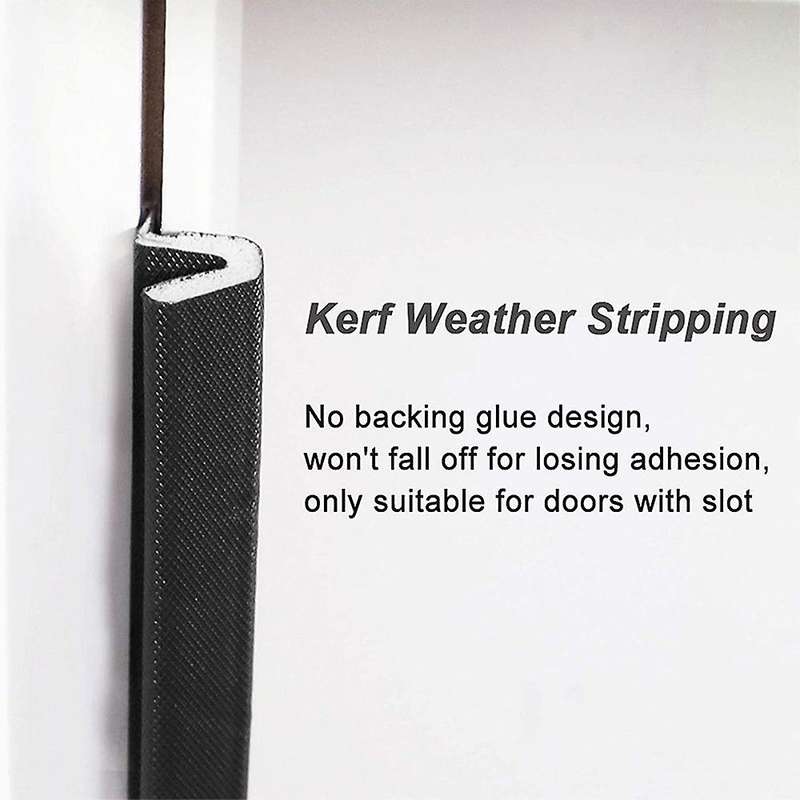 3pcs 78.7 Inch  Door Weatherstrip for Various Doors with Slot,brown