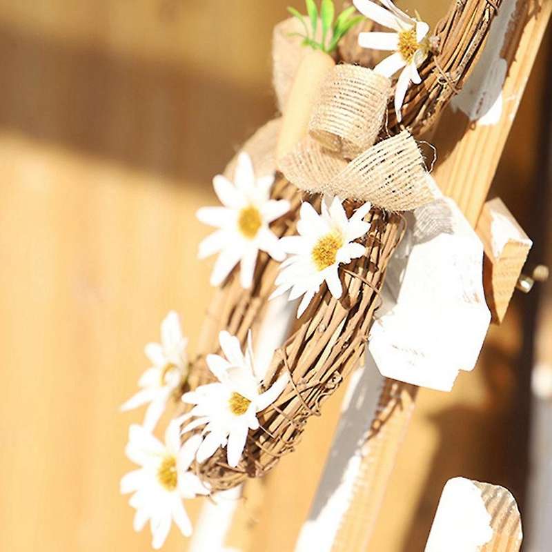 Handicrafts Easter Bunny Wreath for Spring with Artificial Flowers