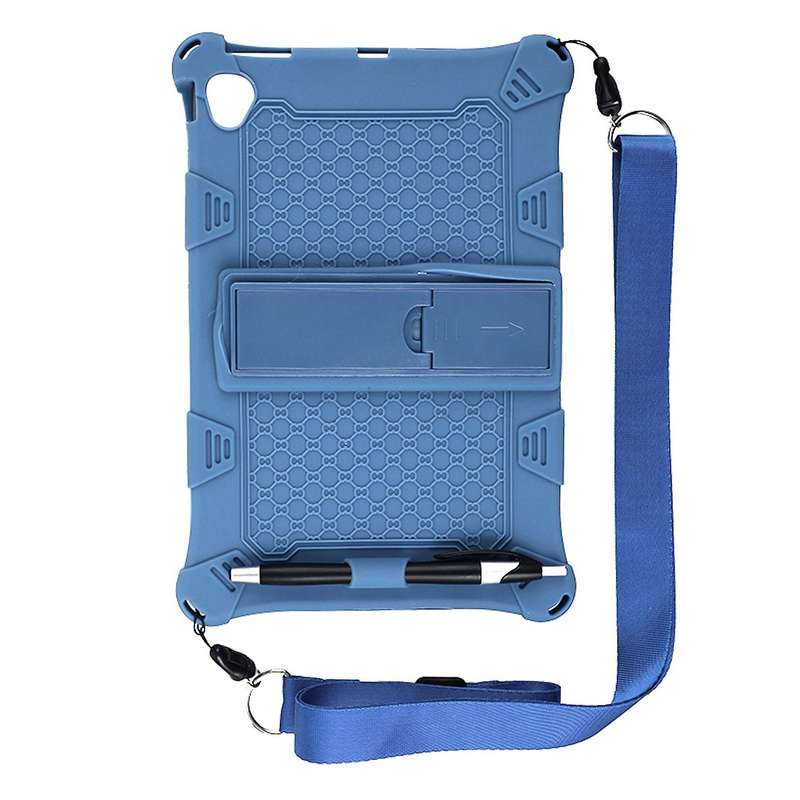 Tablet Case 10.1 Inch Silicone Case+pen+strap(dark Blue)