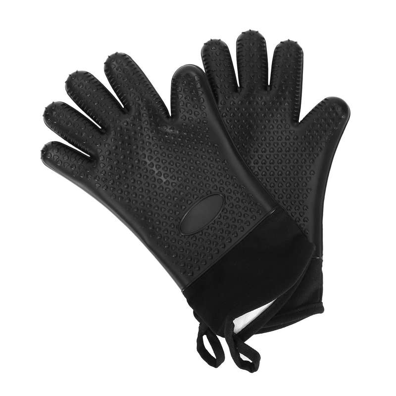 Heat-resistant Waterproof Silicone Gloves for Kitchen Cooking, 2 Pack