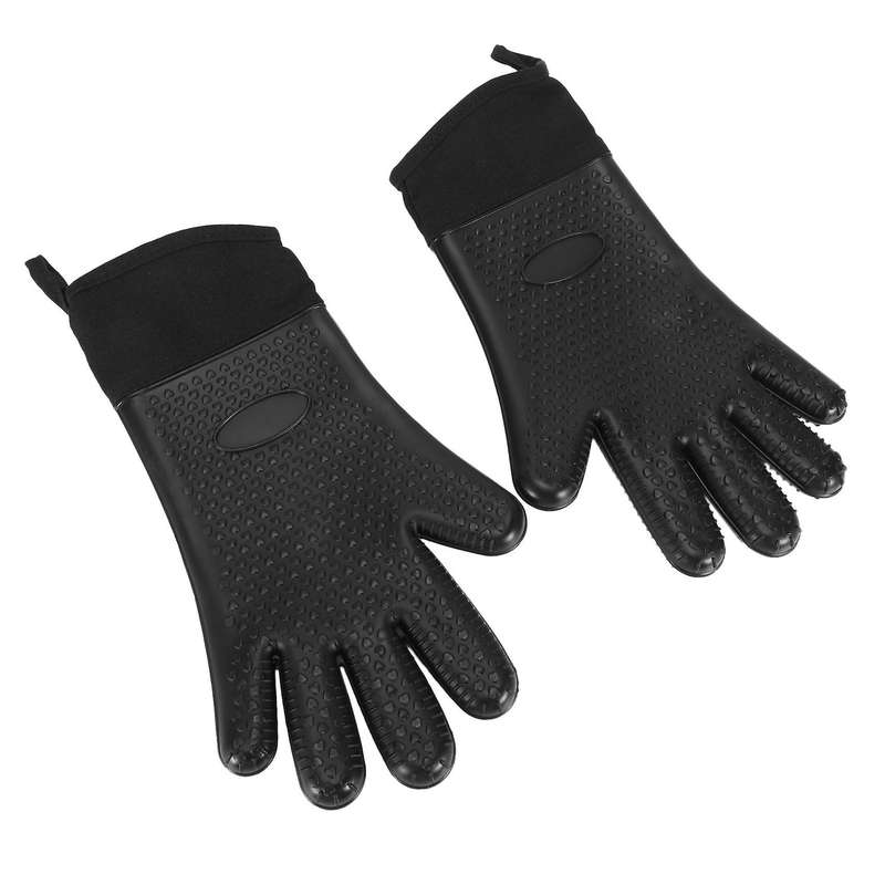 Heat-resistant Waterproof Silicone Gloves for Kitchen Cooking, 2 Pack