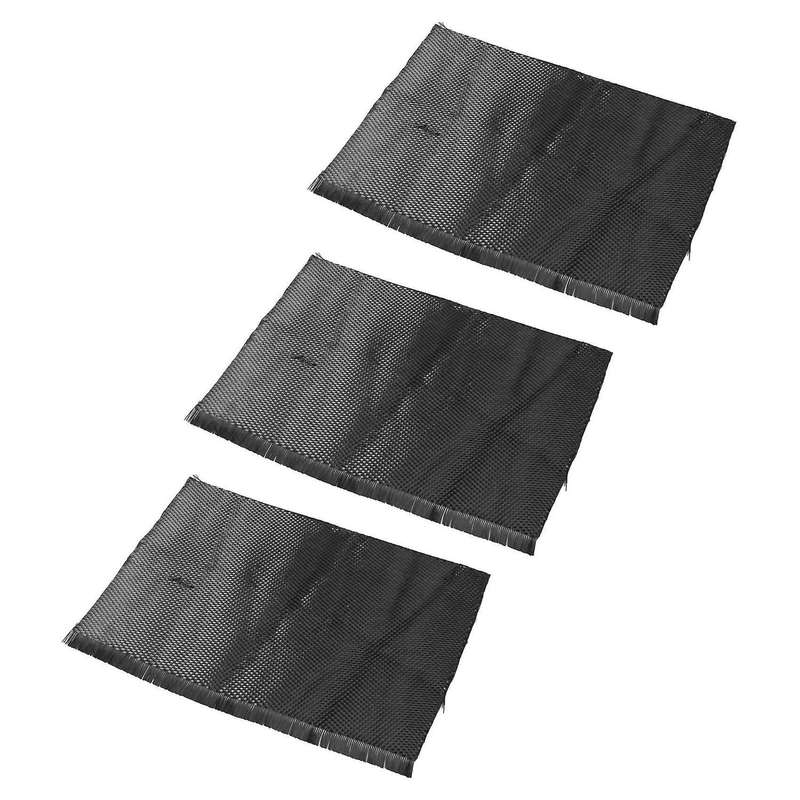 3x 3k Real Plain Weave Carbon Fiber Cloth Tape 8inch X 12inch
