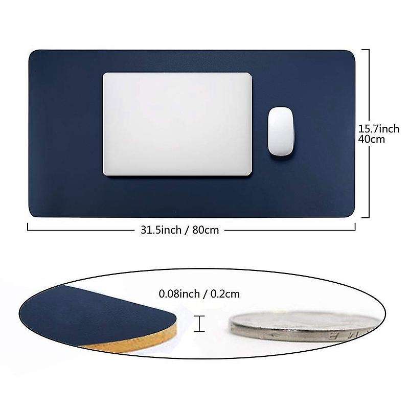Desk Pad Office Desktop Protector 31.5 Inch X 15.7 Inch, Leather Mat