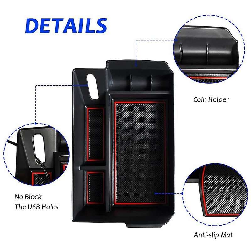 Center Console Organizer for 2021 2022 Toyota Sienna Xl40, Red