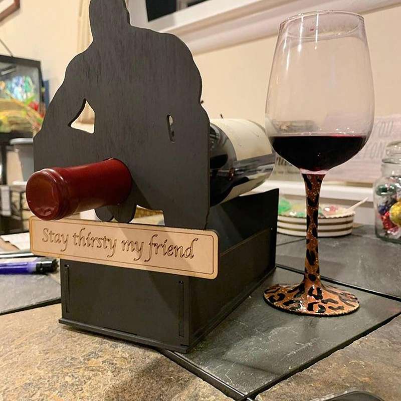 Household Wine Bottle Rack Countertop Single Desktop Decor Home