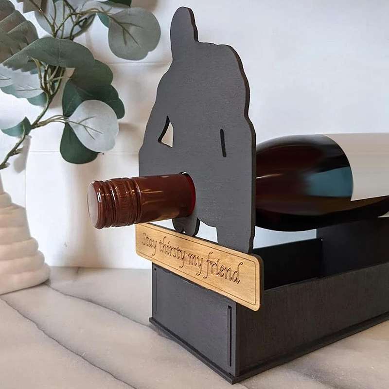 Household Wine Bottle Rack Countertop Single Desktop Decor Home
