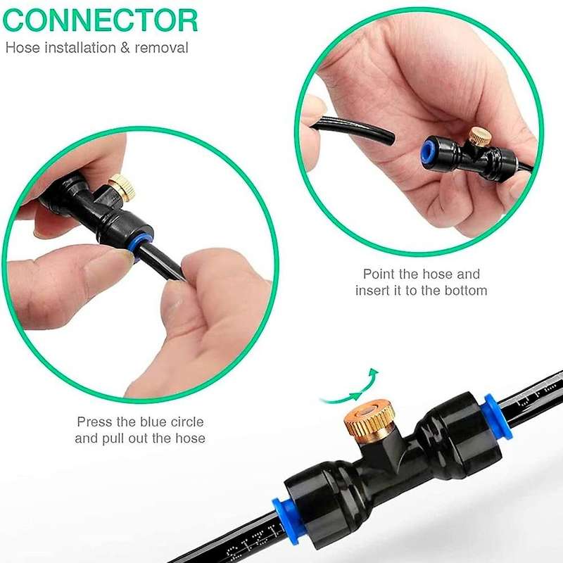 Water Brass Misting Nozzle Outdoor Water Mister Cooling Set