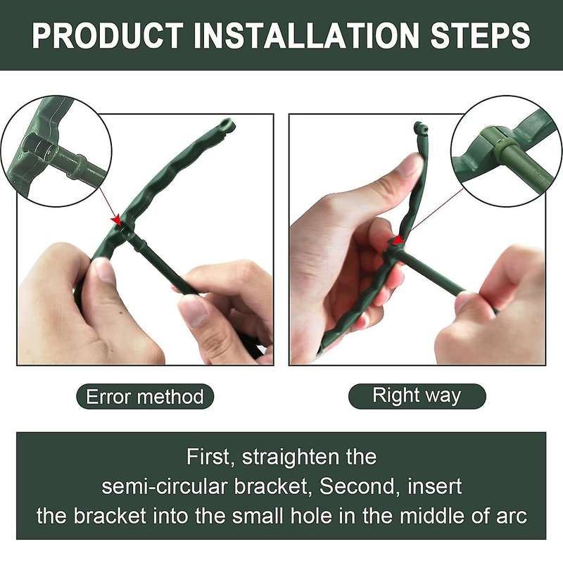 16pcs Plant Support Garden Stake Half Round Flower Climbing Trellis