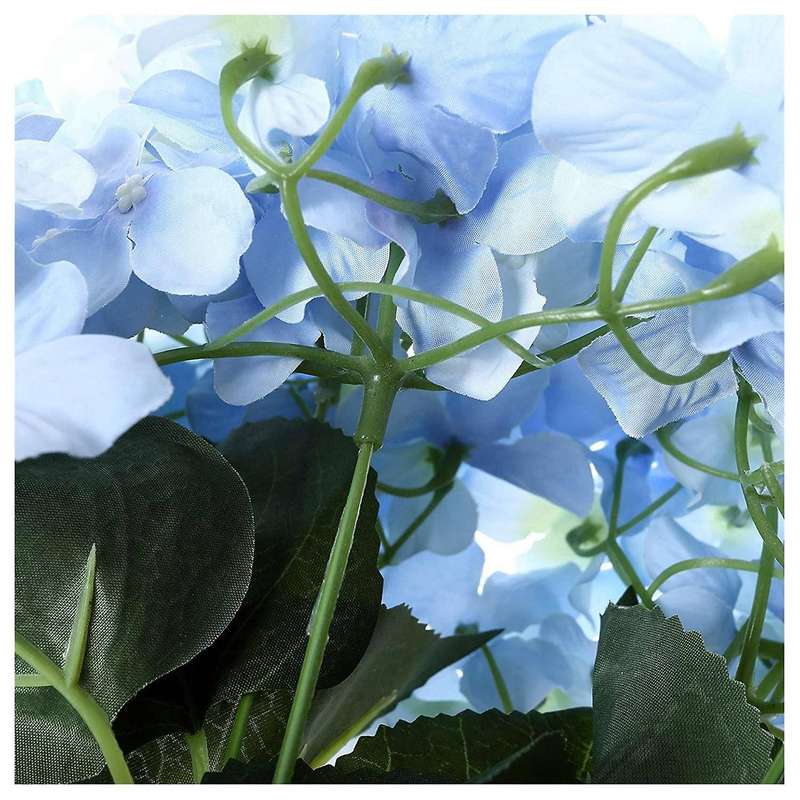 2x Artificial Flowers Silk 7 Big Head Hydrangea Bouquet Blue