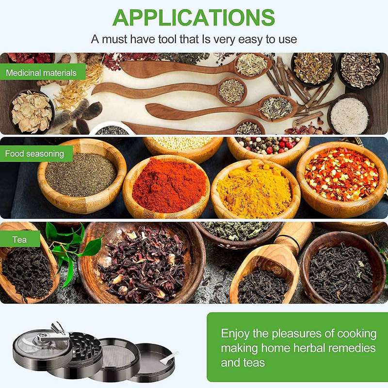 4pc Spice Grinder Manual Grinder Grinder Manual Crank and Scraper