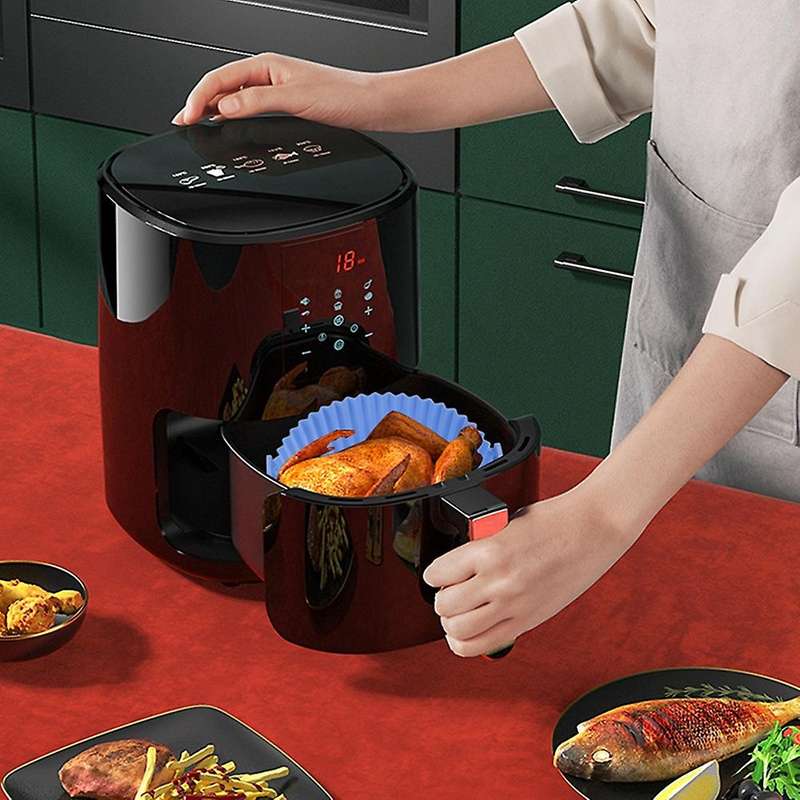 Silicone Air Fryer Accessories Insulation Pad Reusable Baking Tool D