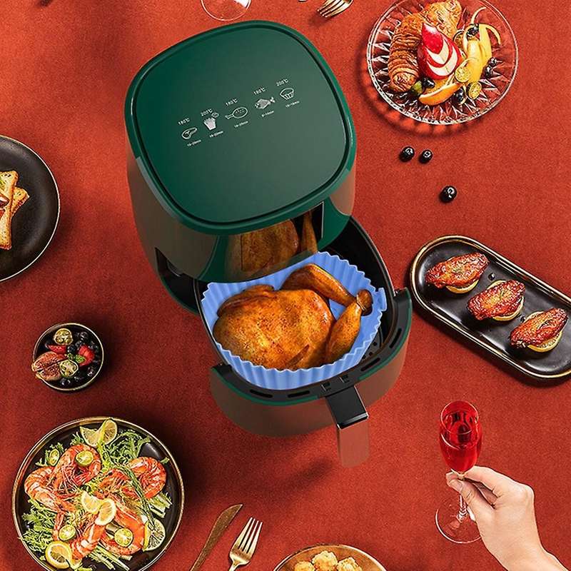 Silicone Air Fryer Accessories Insulation Pad Reusable Baking Tool D