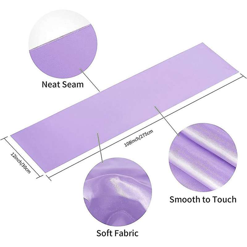 Pack Of 5 Satin Table Runner 12x108 Inch,for Wedding,birthday Parties