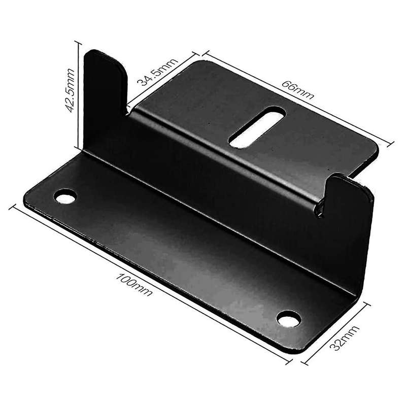 Solar Panel Mounting Z Bracket for Rv, Boat, Caravans, 4 Pack, Black