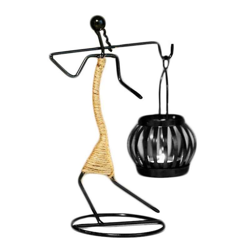 Nordic Candlestick Abstract Character Sculpture Candle Holder Decor-f