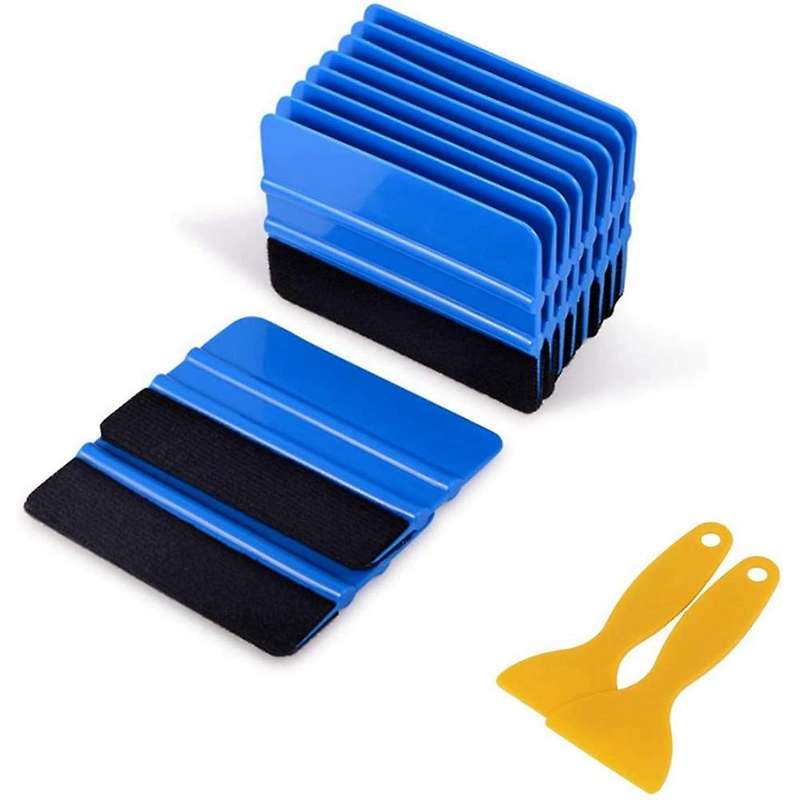 Wrap Tool Kit,10pcs Felt Squeegee for Car Window Film Installation