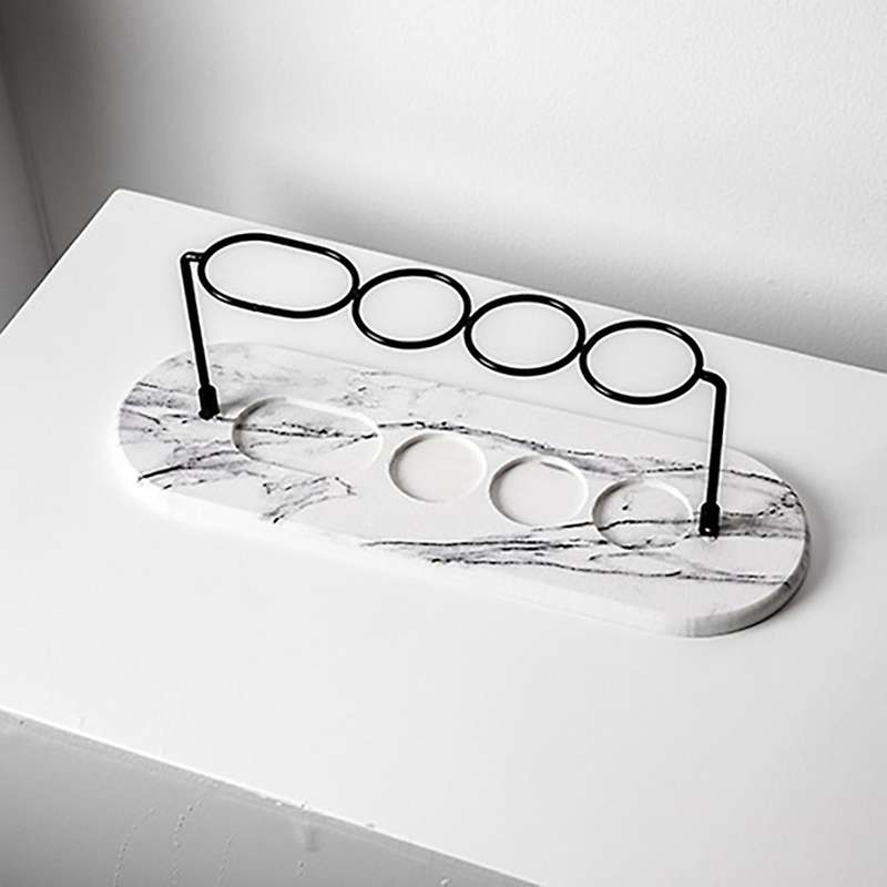 Toothbrush Holder Toothpaste Stand Diatom Mud Absorbent Pad B