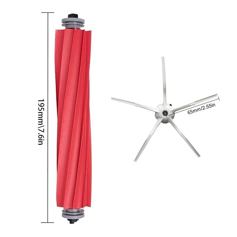 For Stone Sweeper S7 / T7s Plus Hepa Filter Screen Side Roll Brush A