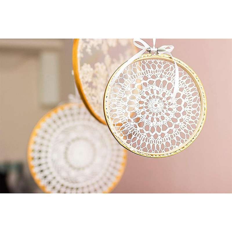 10 Pcs 4 Inch Bamboo Embroidery Hoops for Diy Art Craft Handy Sewing