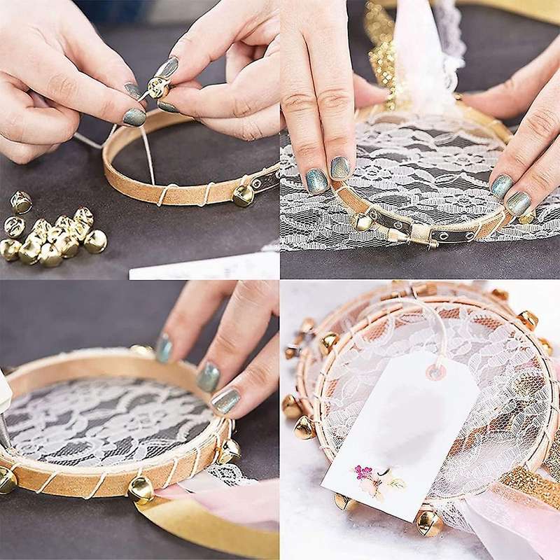 10 Pcs 4 Inch Bamboo Embroidery Hoops for Diy Art Craft Handy Sewing