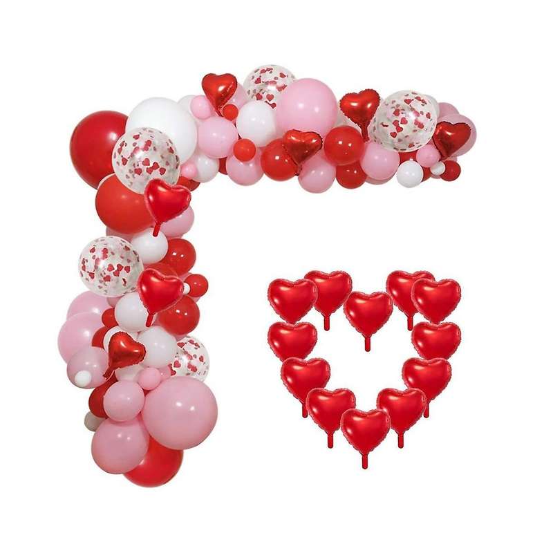 Valentine's Day Pink Red Balloon Garland Kit Valentine Home Decors