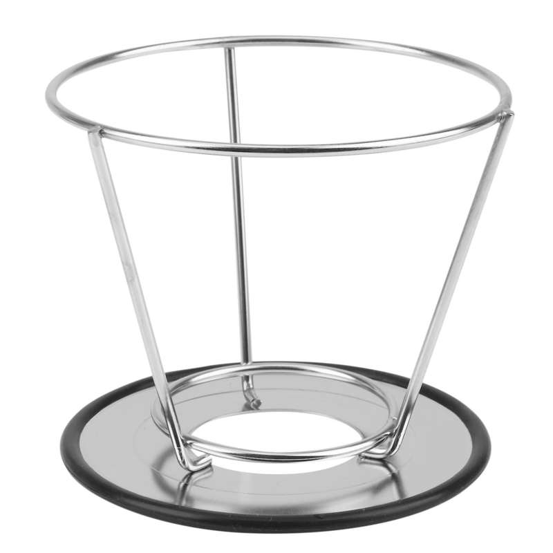 Double Layer Stainless Steel Manual Coffee Funnel Filter Drip