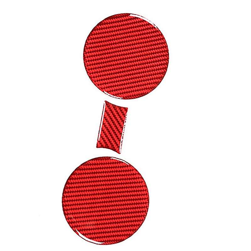 Car Soft Carbon Fiber Central Control Cup Holder Slot Pad Cover Trim