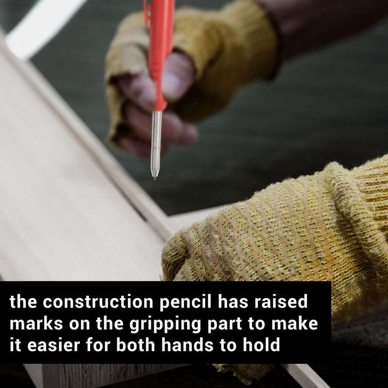 2 Pcs Solid Carpenter Pencil, with 12 Refills and 2 Utility Knife