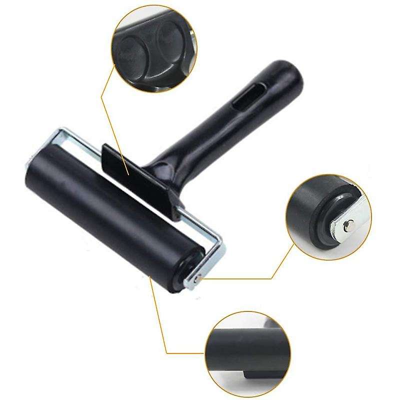 Rubber Roller, Set Of 2 (6 & 10cm), Ink Brayer Roller for Printmaking