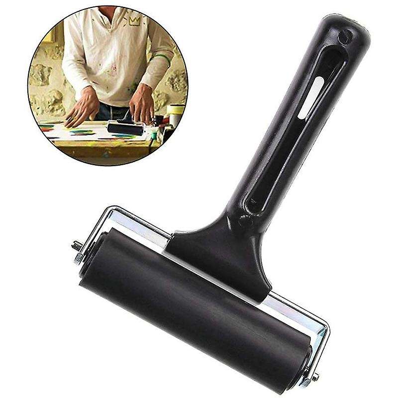 Rubber Roller, Set Of 2 (6 & 10cm), Ink Brayer Roller for Printmaking