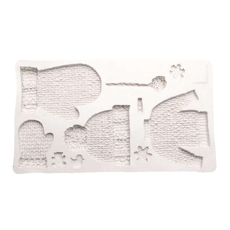 Knitted Sweater Gloves Snowflake Silicone Sugar Cake Chocolate Mold