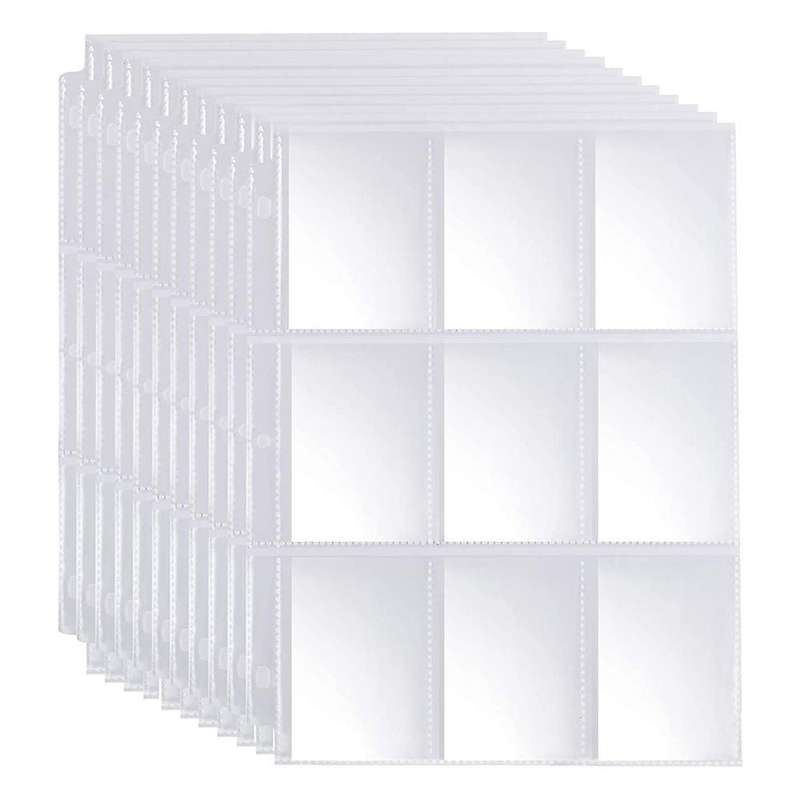 30 Sheets Trading Card Sleeves Double Sided 9-pocket Protector