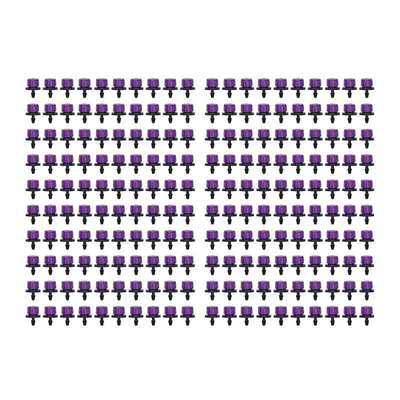 200pcs 1/4inch Adjustable Drip Irrigation System Watering Sprinklers