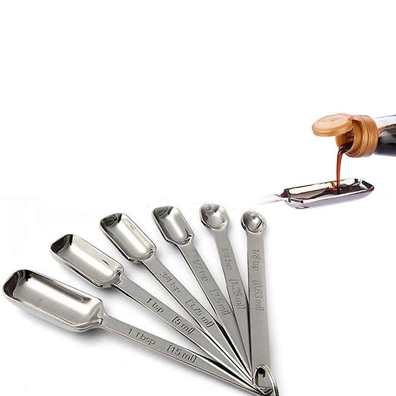 Measuring Spoons Set - 7-piece Kitchen Measuring Spoons with Leveler
