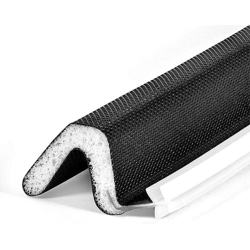 3pcs 78.7 Inch  Door Weatherstrip for Various Doors with Slot,black