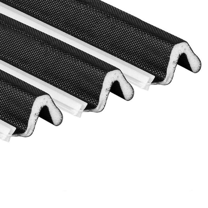 3pcs 78.7 Inch  Door Weatherstrip for Various Doors with Slot,black