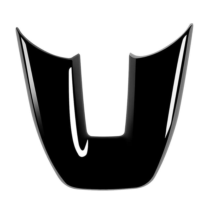 Car Glossy Black V Style Steering Wheel Panel Cover Trim Decoration