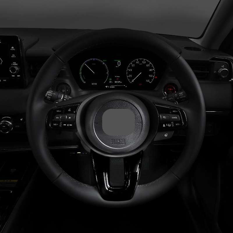 Car Glossy Black V Style Steering Wheel Panel Cover Trim Decoration