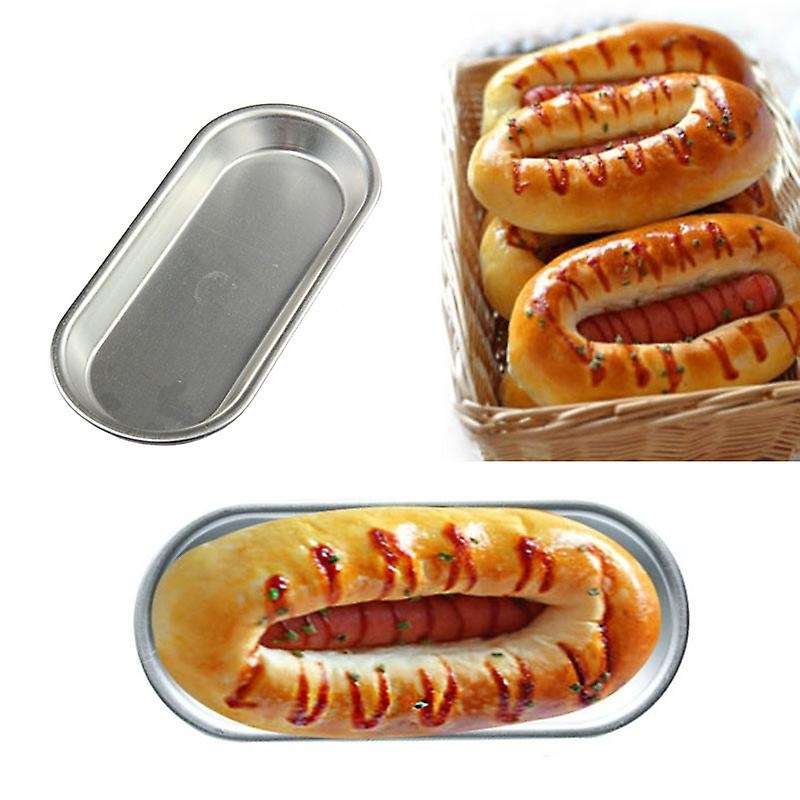 Cake Mould Tin Long Shape Bread Hotdog Baking Mold Bakery Tool 10 Pcs