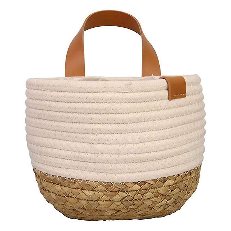 Wall Hanging Storage Basket - Small Cotton Rope Woven Storage Bins