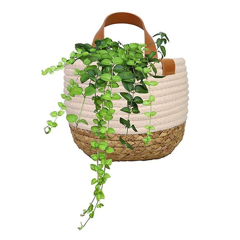 Wall Hanging Storage Basket - Small Cotton Rope Woven Storage Bins