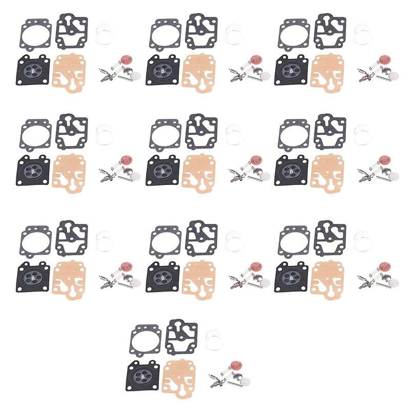 10 Sets Carburetor Repair Kit for 40-5 44-5 32 34 26 Trimmer Parts