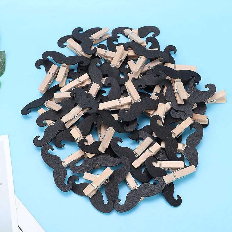 50 Pcs Wood Clips for Hang Pictures Display Home Decoration Diy Art