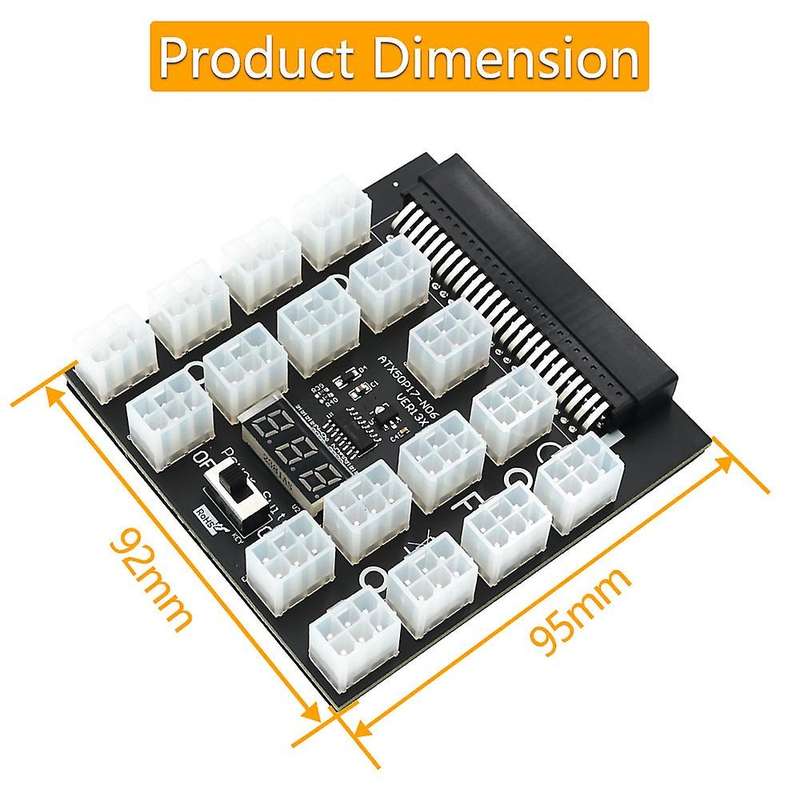 Atx 17x6pin Power Supply Breakout Board Adapter Converter 12v 120amp