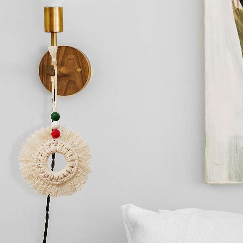 4pcs Macrame Door Handle Swing Rope Wall Hanging Decorative